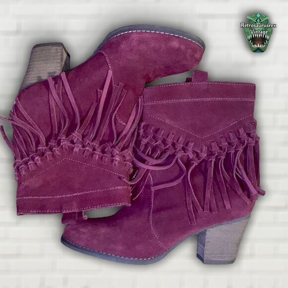 SBICCA Fringe Boots Wine - Picture 6 of 8